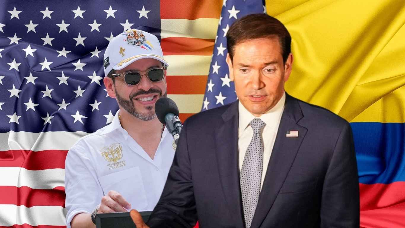 Composición con el Secretario de Estado Marco Rubio y el presidente Abelardo de la Espriella previa a cumbre en Barranquilla