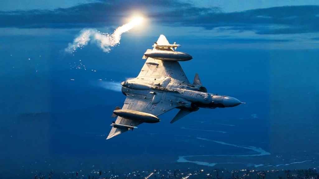 Aviones Kfir de la Fuerza Aeroespacial en patrullajes